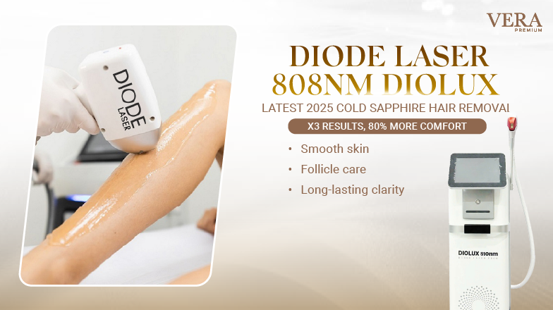 DIODE LASER 808NM DIOLUX – Latest 2025 Cold Sapphire Hair Removal